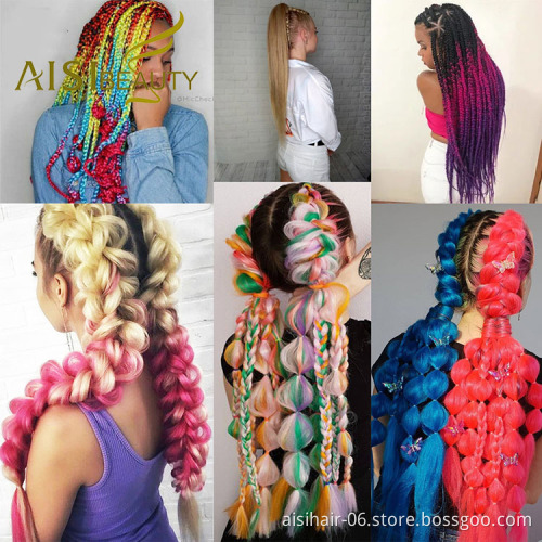 Aisi Beauty Wholesale Cheap Vendor Hotselling Ombre Color Jumbo Box Braid Twist Synthetic Crochet Braiding Hair Extensions